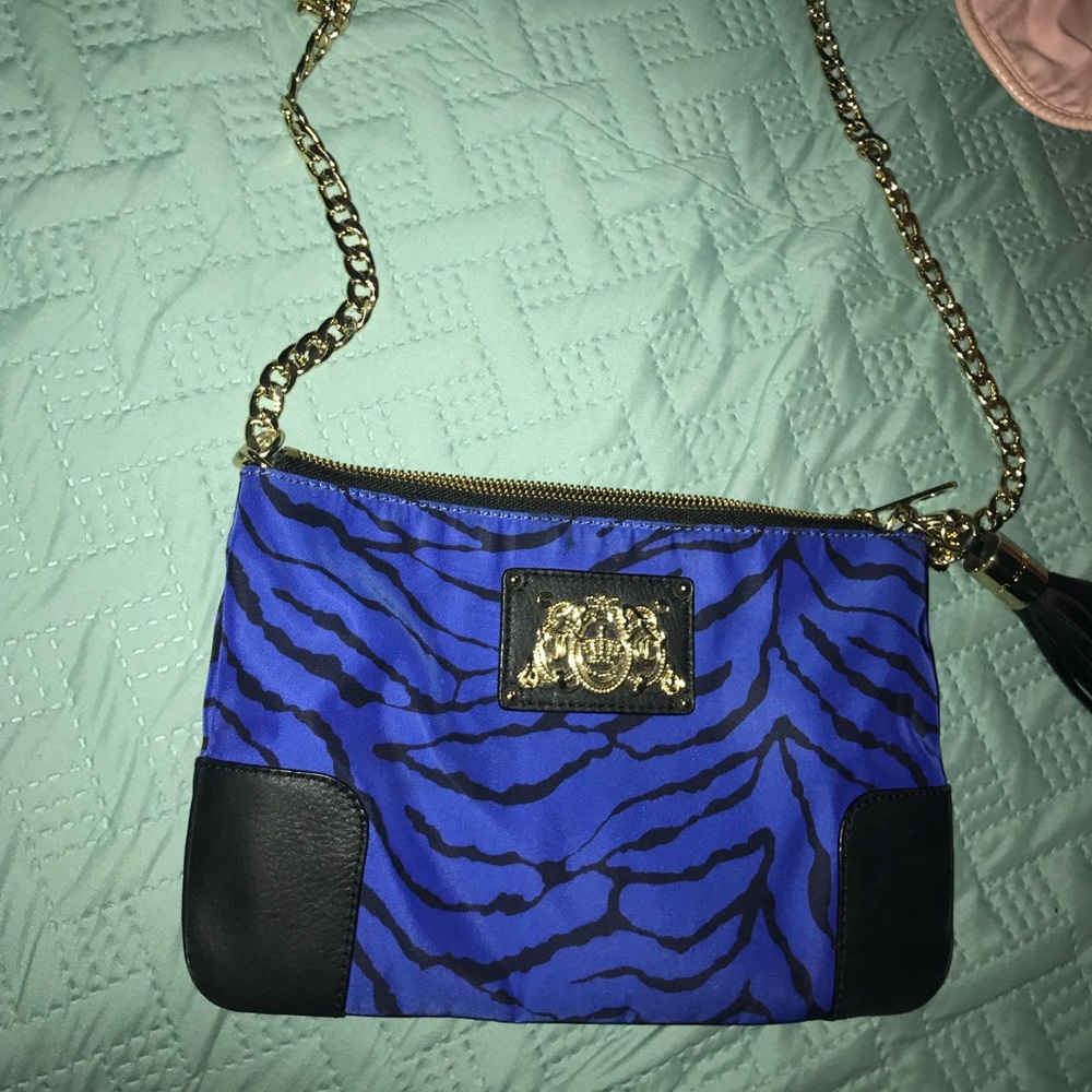 Juicy couture leopard blue print purse